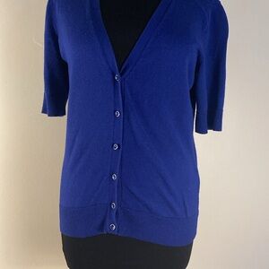 Vibrant Blue V-Neck Cardigan